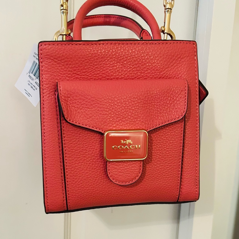 NWT COACH MINI PEPPER TAFFY PINK LEATHER CROSSBODY SATCHEL BAG HANDBAG C6778